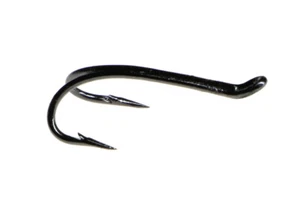Fulling Mill NEW MAGNI Double Fly Hook - BLACK (12) * New 2025 Stock * FM-7500 * - Picture 1 of 1
