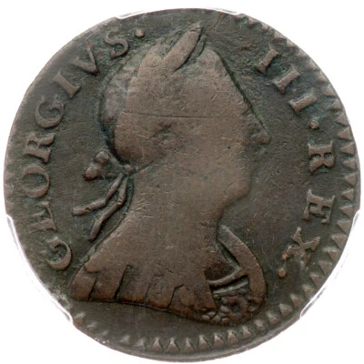 1772 V 6-72A PCGS VF 20 Machin's Mills Colonial Copper Coin 1/2p - Image 1 of 4