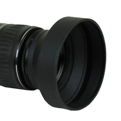 Parasol plegable de goma suave de 58 mm para Canon 18-55, 75-300, 70-300, 55-250 Foto 1 de 4