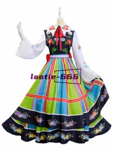 Re Zero Rem Cosplay Costume Women Girl Pastoral Style Dress Halloween Outfit New - Picture 1 of 15