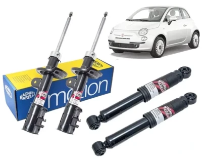 KIT 4 AMMORTIZZATORI MAGNETI MARELLI COMPLETO PER FIAT 500 E 500 C (312) DAL '07 - Immagine 1 di 4