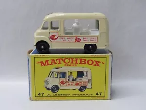 Lesney Matchbox #47 1963 Lord Neilson Ice Cream Shop Commer cantimplora con original Caja - Imagen 1 de 12