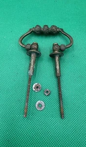 BRASS HANDLE WITH FIXED BASE FOR BRACKET,MANTLE & OTHER CLOCKS//SPARES/REPAIR - Picture 1 of 3
