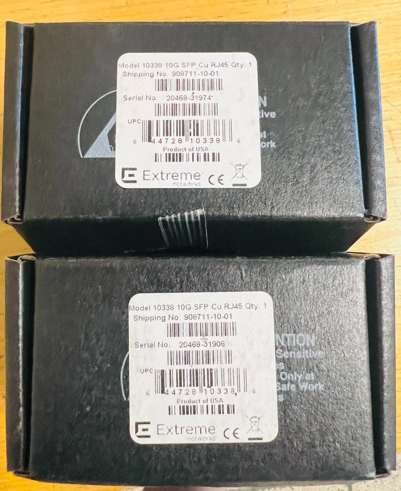 New Extreme Networks 10G SFP Cu RJ45 10338 SP7051-EXT SFP-10G-T 10GBASE-T Copper - Image 1 of 1