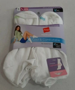 6 pares de calcetines Hanes Premium para mujer frescos y cómodos sin mostrar talla 5-9 X-Temp  - Imagen 1 de 6