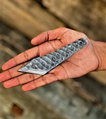 HAMMER PATTERN DAMASCUS SKINNING KNIFE HUNTING SURVIVAL Pocket Size Blank Blade - Image 1 of 4