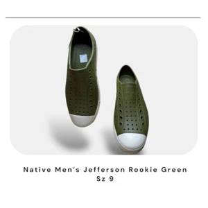 Native Adult Men's Sz 9-Jefferson Rookie Green/Bone Comfort New Tags/ Box! - Picture 1 of 6