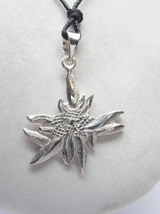 Stella Alpina : Ciondolo in Argento 925 con Fiore Pendente- Alpini Alpi Montagna - Picture 1 of 7