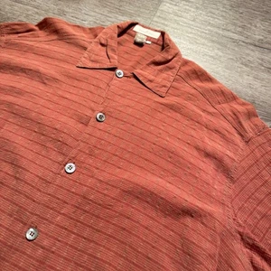 Vintage Ermenegildo Zegna Shirt Mens Medium Button Up Short Sleeve Italy Cotton - Picture 1 of 8