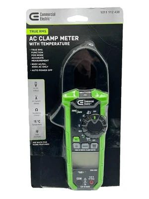 Braçadeira medidor digital comercial elétrica 400A AC True RMS com temperatura - Imagem 1 de 4