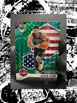 Jayson Tatum 2020-21 Panini Mosaic National Pride #254 Green Prizm SP Celtics - Image 1 of 4