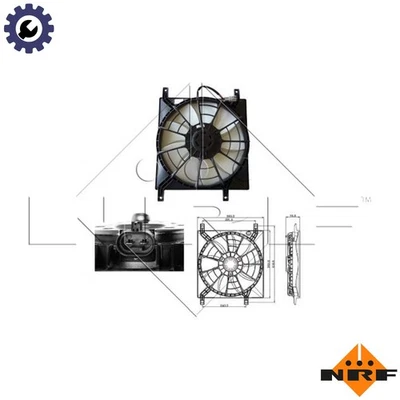 FAN ENGINE COOLING 47257 FOR M15A 1.5L M16A 1.6L J20A 2.0L 4cyl - Image 1 of 4