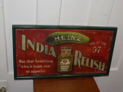 Vintage Heinz India Relish Cardboard Sign in Frame - Image 1 of 4