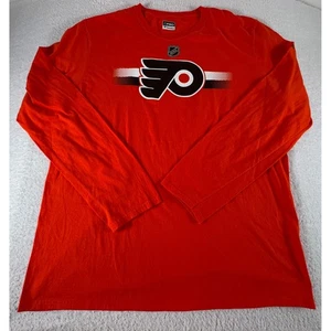 Philadelphia Flyers Fanatics NHL Pro Mens L Orange Long Sleeve Graphic - Picture 1 of 4