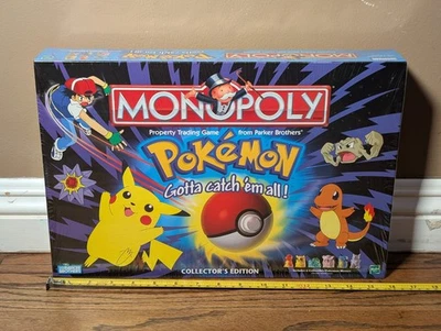 NEW Pokemon Collector's Edition Monopoly Board Game 1999 FACTORY SEALED - Image 1 of 4