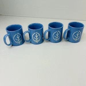 Vintage Ceramic Duck Egg Blue Mug leaf outline Just Mugs Made in England - Foto 1 di 9