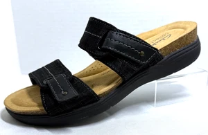 Sandalia de vestir cómoda sin cordones Clarks para mujer April Dusk negra talla 6,5 - Imagen 1 de 9