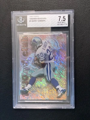 1995 Topps 1000/3000 Yard Club Power Refractor Holo Barry Sanders #1 BGS 7.5 - Image 1 of 2