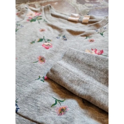 GAP Sarah Jessica Parker Niñas XS Vestido Floral Manga Larga Gris Capas Tul Foto 1 de 4