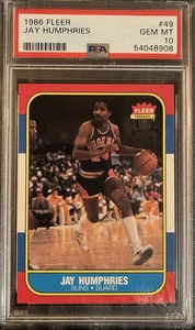 1986 Fleer Basketball #49 Jay Humphries PSA 10 GEM MINT - Picture 1 of 2