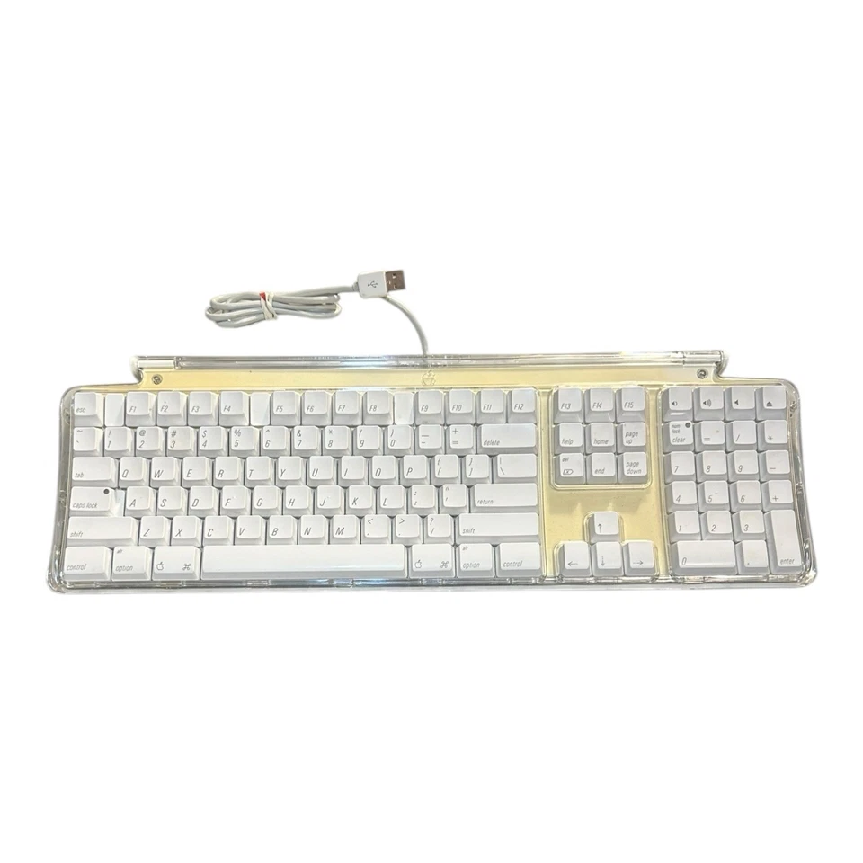 Apple Pro Keyboard M7803 + Wired Mouse A1152 2002 Vintage USB Tested - Image 1 of 4