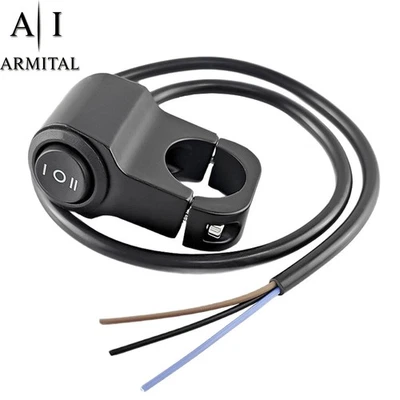 Interruttore Manubrio Moto Universale On Off 12V 10A Per Luci Led ATV Bici CE - Immagine 1 di 4
