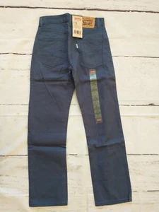 Levis 514 Pants Boys Size 12 Vintage Blue Straight Leg Slim Fit 26" x 26" Tags - Picture 1 of 6