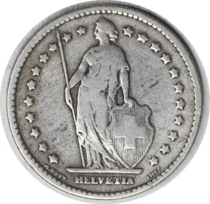 1901 B Switzerland 1 Franc KM# 24 -Very Nice Circ Collector Coin-c2773udxx - Picture 1 of 2
