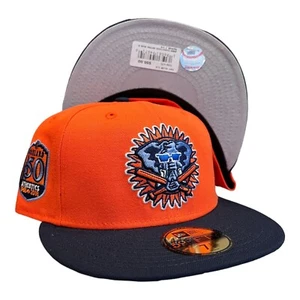 New Era Oakland Athletics Orange Crush 59FIFTY Fitted Hat 50th Year Patch 7 3/8 - Picture 1 of 9