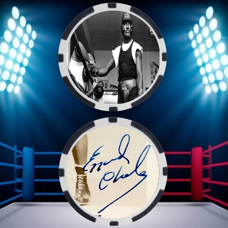 EZZARD CHARLES - BOXING HALL OF FAME - POKER CHIP - ***SIGNED/AUTO*** - Image 1 of 2