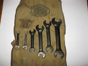 Vintage RARE Dexter Open End Wrench Set and hex  wrench set in original pouch. - Imagen 1 de 9