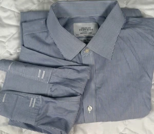 Charles Tyrwhitt Mens 19-37 Classic Fit French Cuff Button Down Shirt Non Iron - Picture 1 of 10