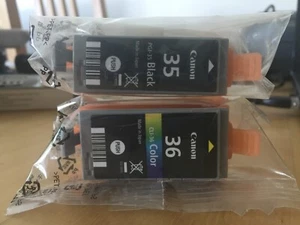 Genuine Canon Inks - PGI-35 BLACK + CLI-36 COLOUR / PIXMA IP100 (INC VAT) - Picture 1 of 1