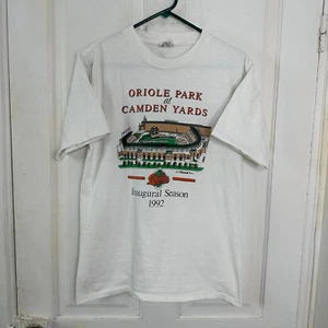 Vintage 90s Baltimore Orioles T-Shirt Camden Yards Inaugural Season Vintage Large - Bild 1 von 6
