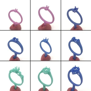9PC Lost Wax Casting Ring Molds Patterns WRB306 | Plain Modern Ring W/Diamond - Imagen 1 de 3