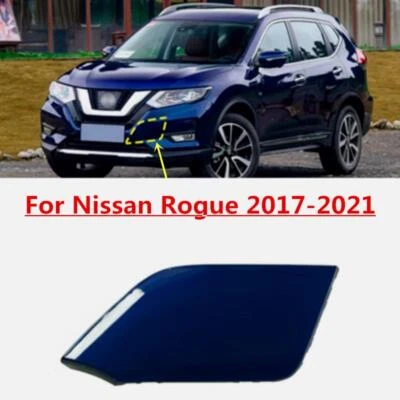 Tapa de cubierta de ojo de gancho de remolque para parachoques delantero azul para Nissan Rogue 2017-2021 Foto 1 de 3
