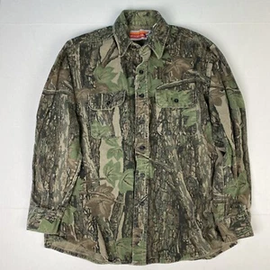 Vintage Winchester Men’s Large Shirt Hunting Sherpa Camo Realtree Trebark Cotton - Picture 1 of 6