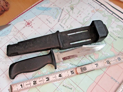 Cuchillo de buceo Dacor Vintage 7" con funda original - Hecho en Japón Foto 1 de 4