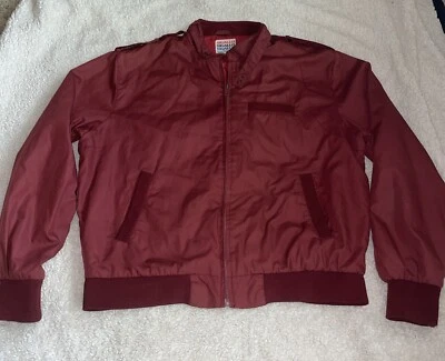 Chaqueta Sigallo Vintage Adulto XL Roja Cremallera Miembros Bombardero Rompevientos Años 80 Hombres Foto 1 de 4
