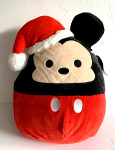 Squishmallow NEW 12" Disney Mickey Mouse with Santa Hat - Christmas Official - Picture 1 of 11