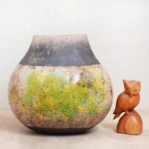 Ruth Trent Raku handgefertigte Kunstkeramik Vase handgefertigt von einem bekannten Künstler signiert - Bild 1 von 10
