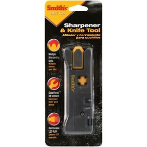 Smith's Sharpener & Knife Tool Quad-head bit Wrenches / Coarse & Fine Slot / LED
