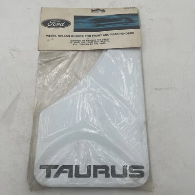 Ford Taurus 1987 OEM protectores contra salpicaduras guardabarros blanco E6DZ16A550-B par de 2 nuevos en paquete Foto 1 de 4