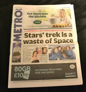 The UK Metro Newspaper 16/04/25 April 16th 2025 Katy Perry in Space! - Picture 1 of 13