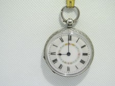 1893 fob pocket watch solid silver fantastic condition not working.