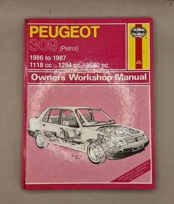 Haynes Manual for Peugeot 309, 1986 to 1987 *USED* - Image 1 of 3