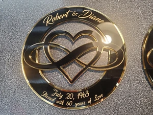 3D Custom WEDDING ANNIVERSARY GIFTS 3-D ART sign new display favors trinkets - Picture 1 of 14