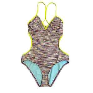 Athleta Space Dye Kata One Piece swimsuit wireless multicolored. Size Med Tall