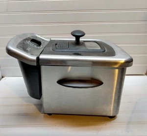 Farberware Electric Deep Fryer Stainless 3 Basket 1800W & Timer - Picture 1 of 11