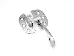 3/8" Offset Cabinet Latch Antique Ice Box Latch Polished Nickel Furniture Latch - Picture 1 of 4